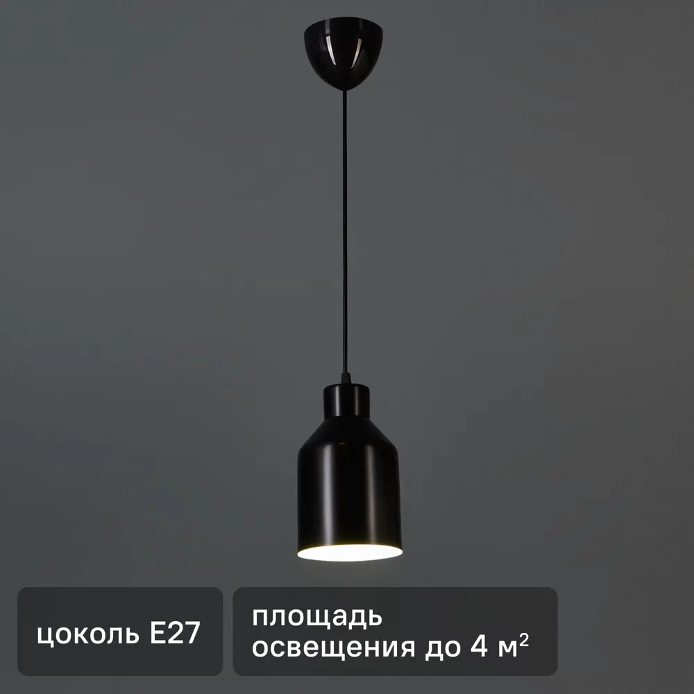 Светильник подвесной 21 Век-свет 1119/1 220-240В черный STLM-2123943