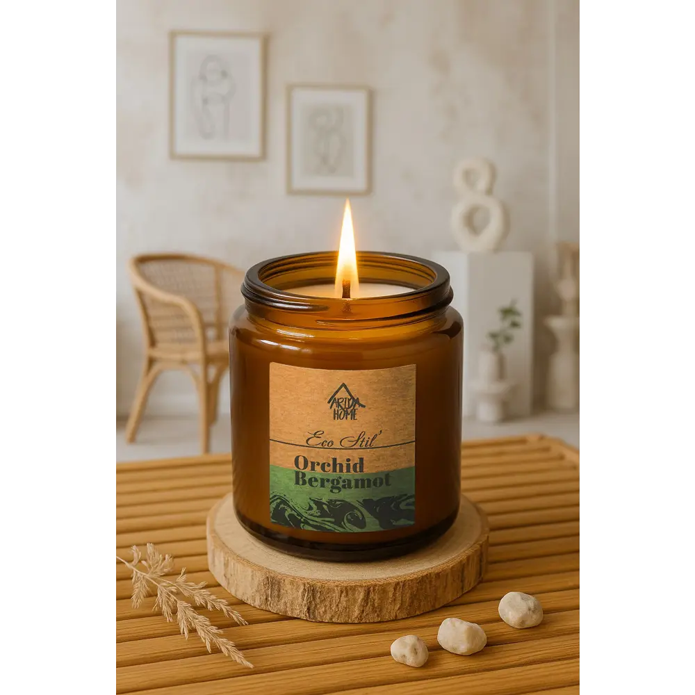 Свеча в стакане ароматизированная Eco Stil Орхидея и бергамот ARIDA HOME STLM-2050623 - Вид №5