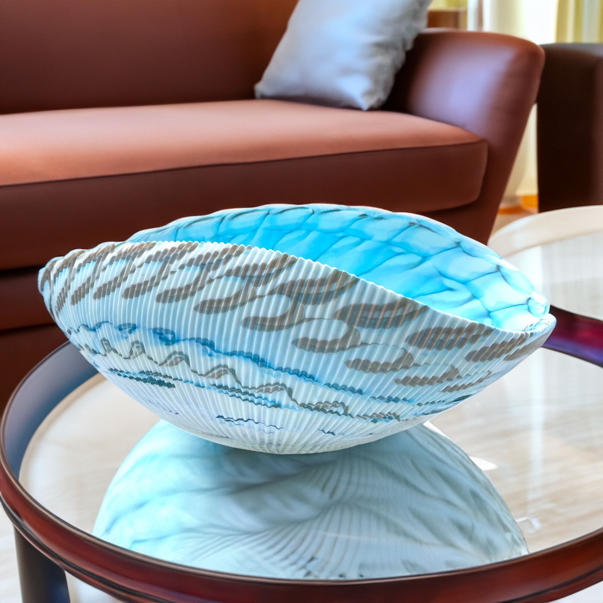 Синие центральные элементы из муранского стекла YourMurano Shell ARCH-00055689 - Вид №1