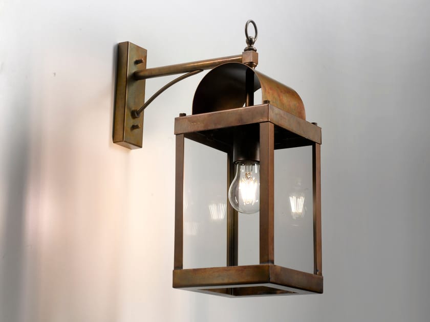 Настенный светильник из латуни и прозрачного стекла Cremasco Illuminazione 177/1AP ARCH-00039273