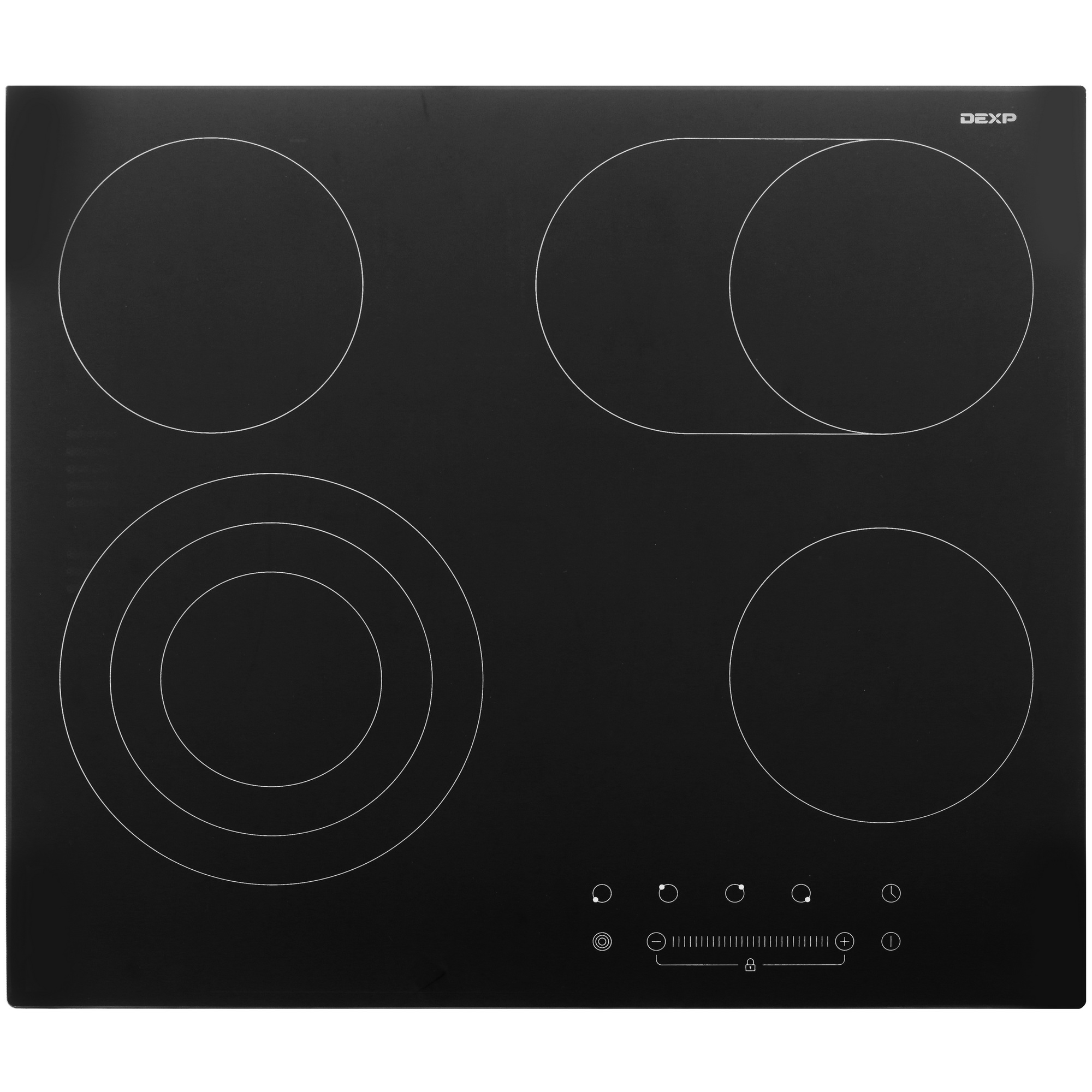1225666 Электрическая варочная поверхность DEXP 5M4СTYL/B STDN-0001456