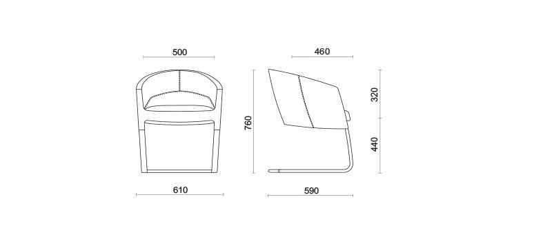 Кожаный консольный стул Sitland Of Course ARCH-00097039 - Вид №5