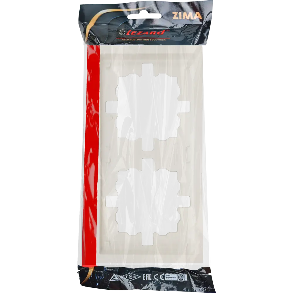 Рамка для розеток и выключателей Lezard Zima 2 поста цвет слоновая кость STLM-2058513 - Вид №4