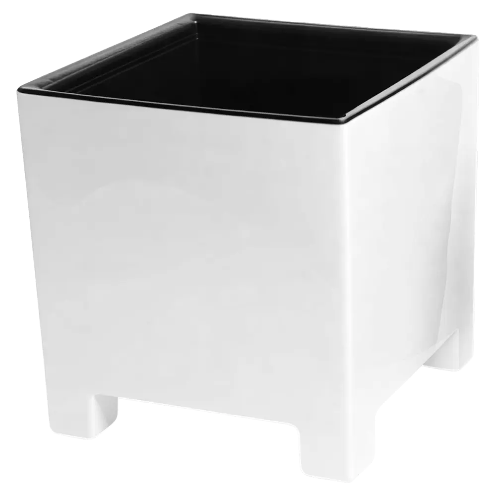 Кашпо Evergreen Design Нард 14x14x14 см v2.1 л пластик белый STLM-2071009