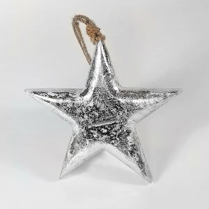 Игрушка на елку "Звезда серебряная" Snow star, 15х15х2,5 см ENJOYME  253094 Серебро