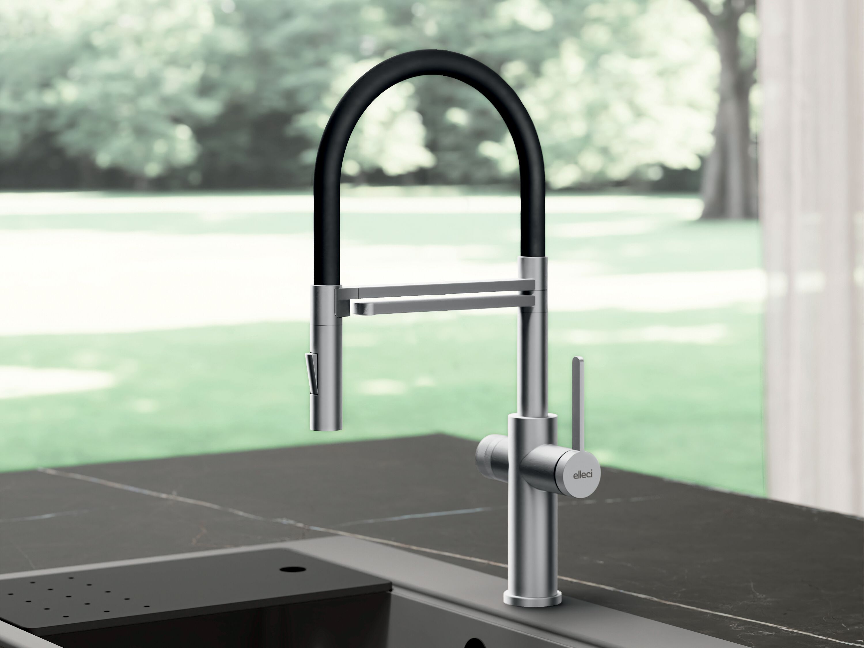 Смеситель для кухни на одно отверстие с ручным душем Elleci Elleci Kitchen ARCH-00062610 - Вид №1