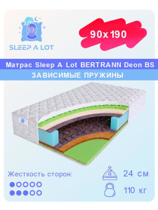 91130027 Матрас Bertrann Deon BS 90x190 см зависимый пружинный блок STLM-0495147 SLEEP A LOT