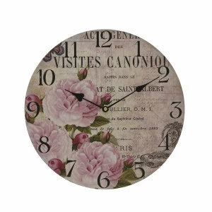 Часы настенные Laura TO4ROOMS ЦВЕТЫ 213287 Бежевый;розовый