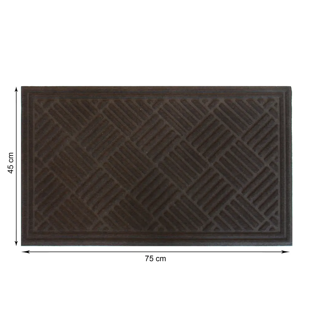 Коврик Inspire Hayden 45x75 см полиэстер на резине цвет коричневый STLM-2170652 - Вид №3