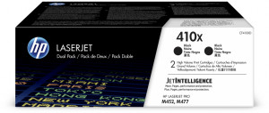 CF410XD 410x 2-pack high yield black original laserjet toner cartridges () HP
