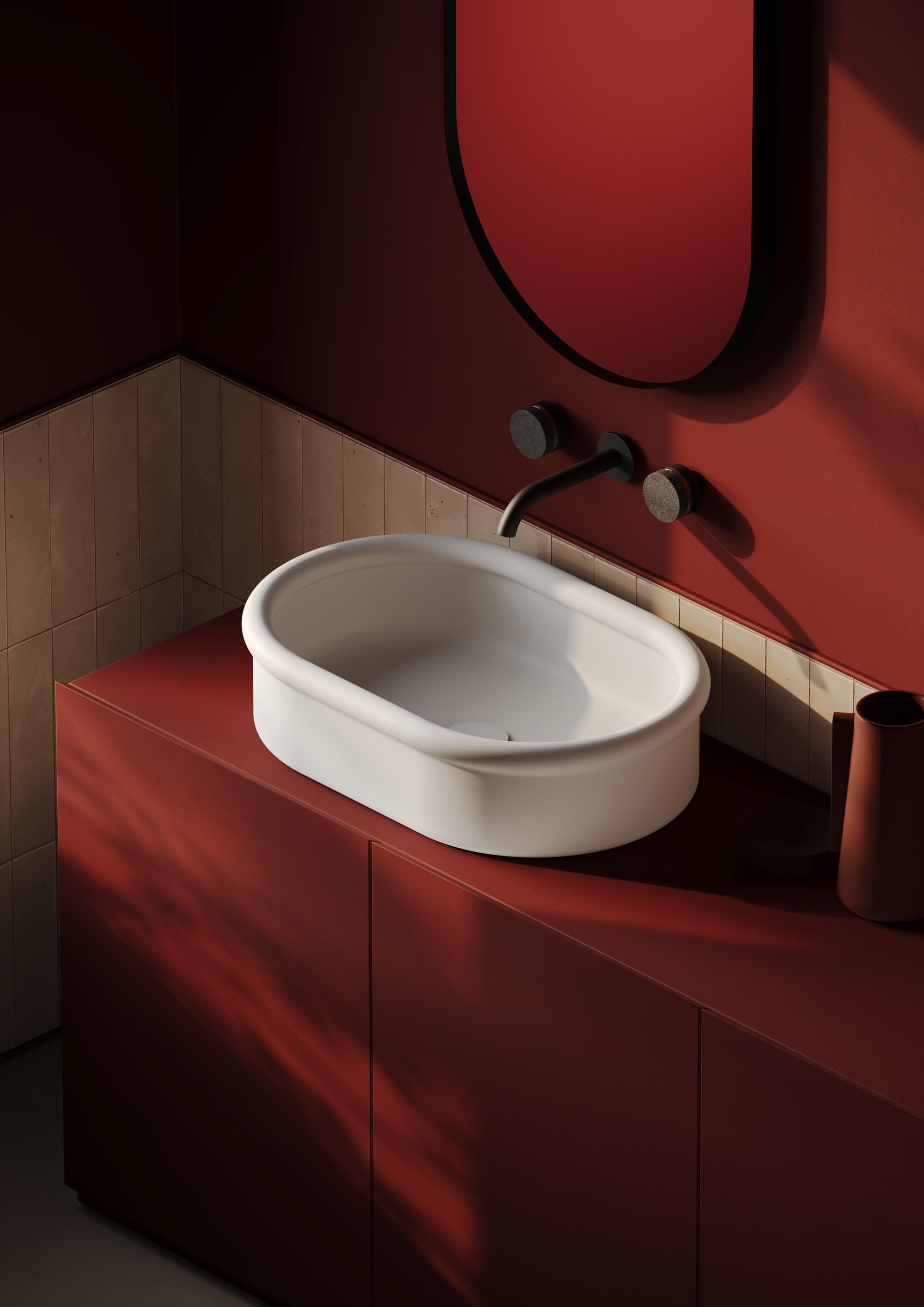 Керамическая столешница овальная раковина ArtCeram Brera ARCH-00025452 - Вид №2