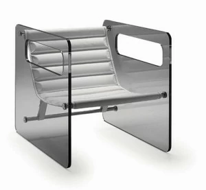Tonelli Design Стеклянное кресло с подлокотниками