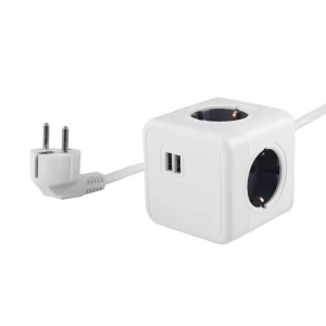 90799517 Удлинитель бытовой Rocketsocket Cube Extended GNS1404 4 розетки с заземлением 2 USB 1.5 м цвет белый 90799517 Удлинитель бытовой Rocketsocket Cube Extended GNS1404 4 розетки с заземлением 2 USB 1.5 м цвет белый