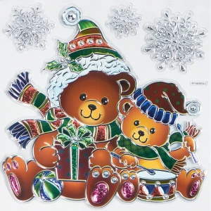 Декоративная наклейка Медвежата 18х23см