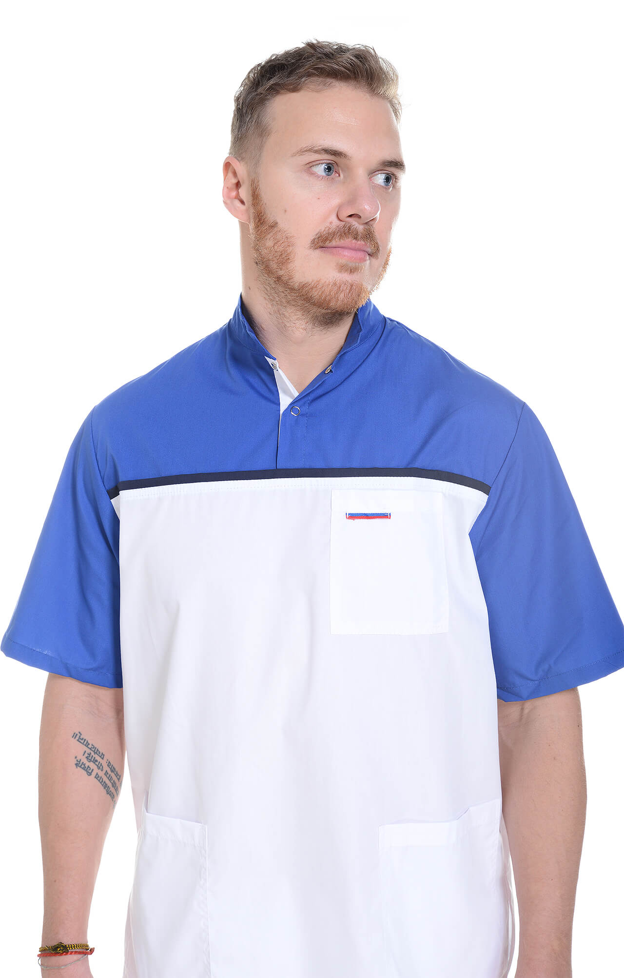 61944 Костюм "Лидер" белый василек  Медицинская одежда  размер 48-50/170-176 Спецодежда  - Вид №16