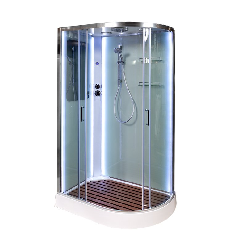 L 809 N с гидромассажем BLACK Душевая кабина DETO Серия L А102 L LED с кнопкой