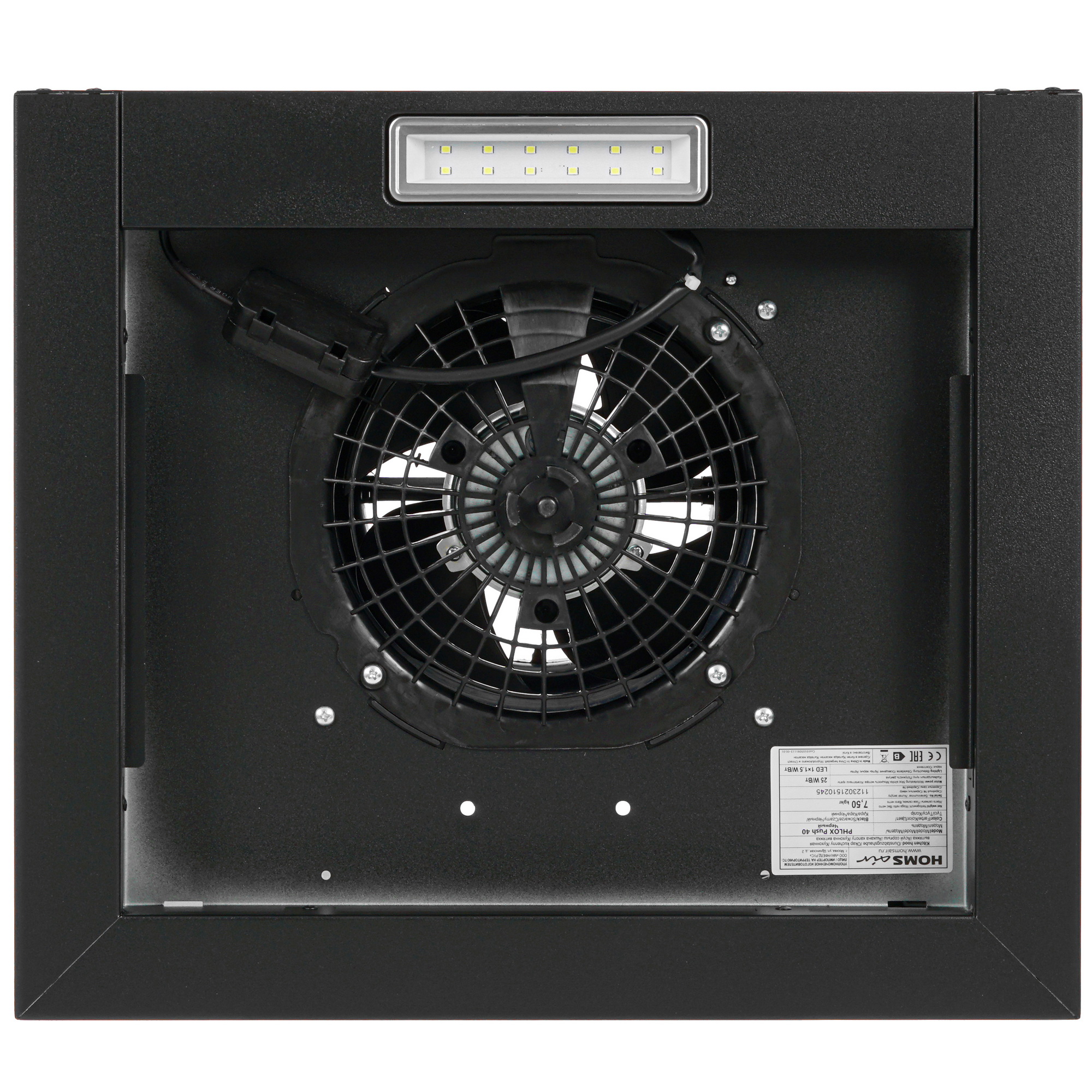 5349770 Вытяжка пристенная HOMSair PHLOX PUSH 40 черный STDN-0048324 - Вид №6