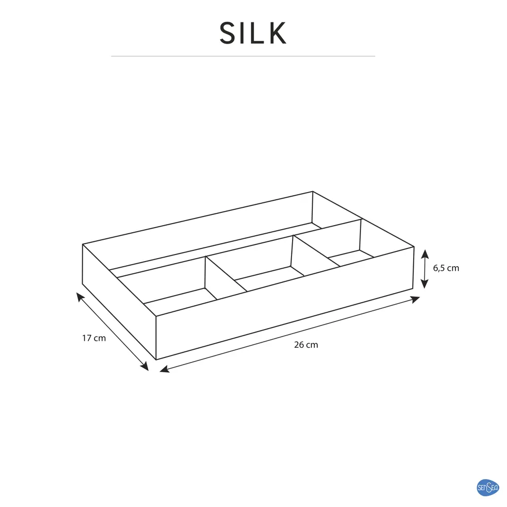 Корзина Sensea Silk с разделителями 26x17 см, цвет серый Без серии STLM-2122867 - Вид №7