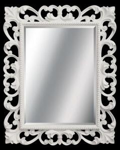 Зеркало ISABELLA прямоугольное с фацетом арт. TS-1076-W/S белый глянец с серебром