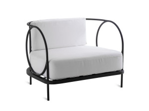 Кресло из оцинкованного железа и подушки из акриловой ткани