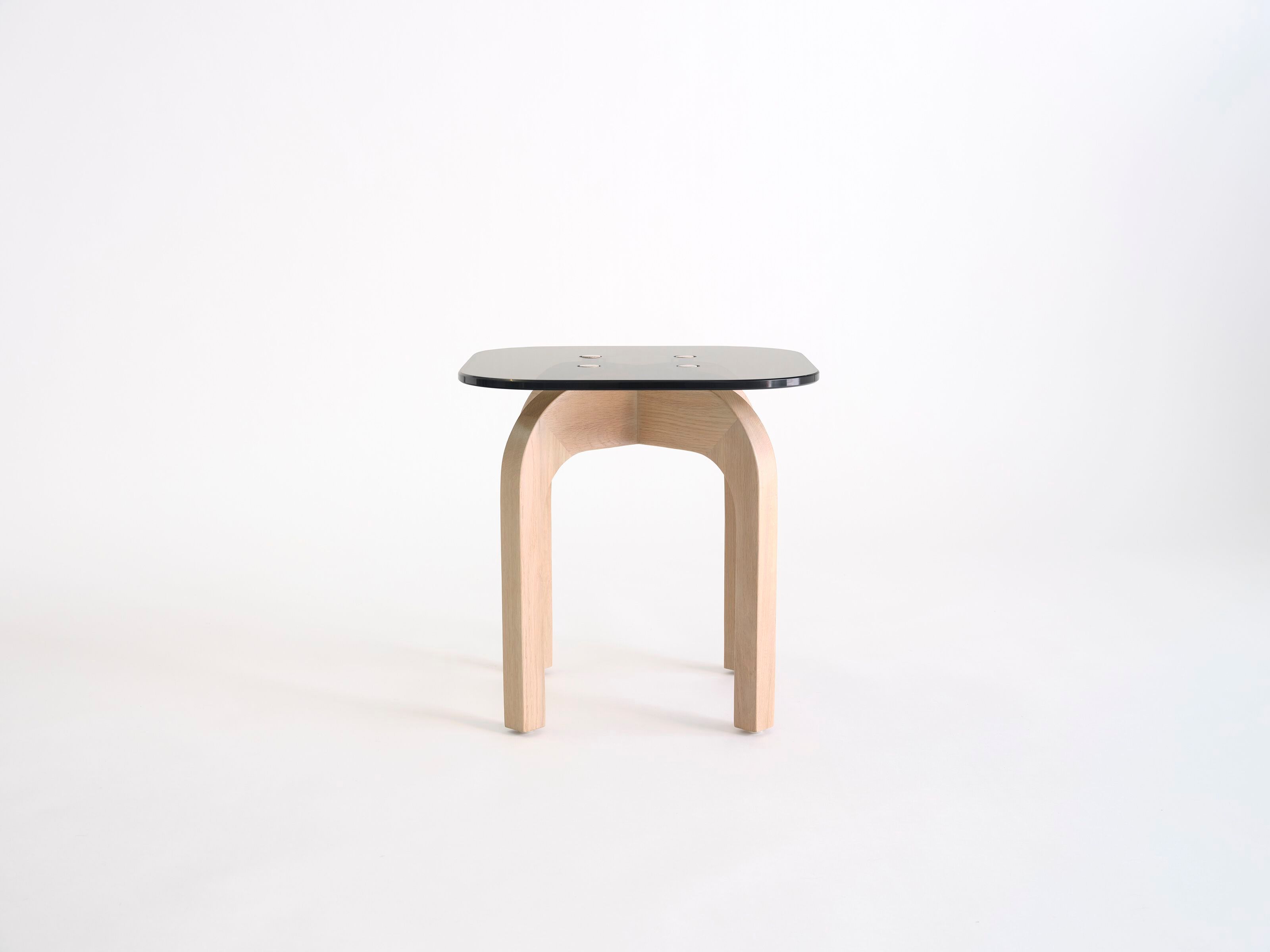 Высокий квадратный стеклянный журнальный столик Phase Design Ziba ARCH-00075389 - Вид №4