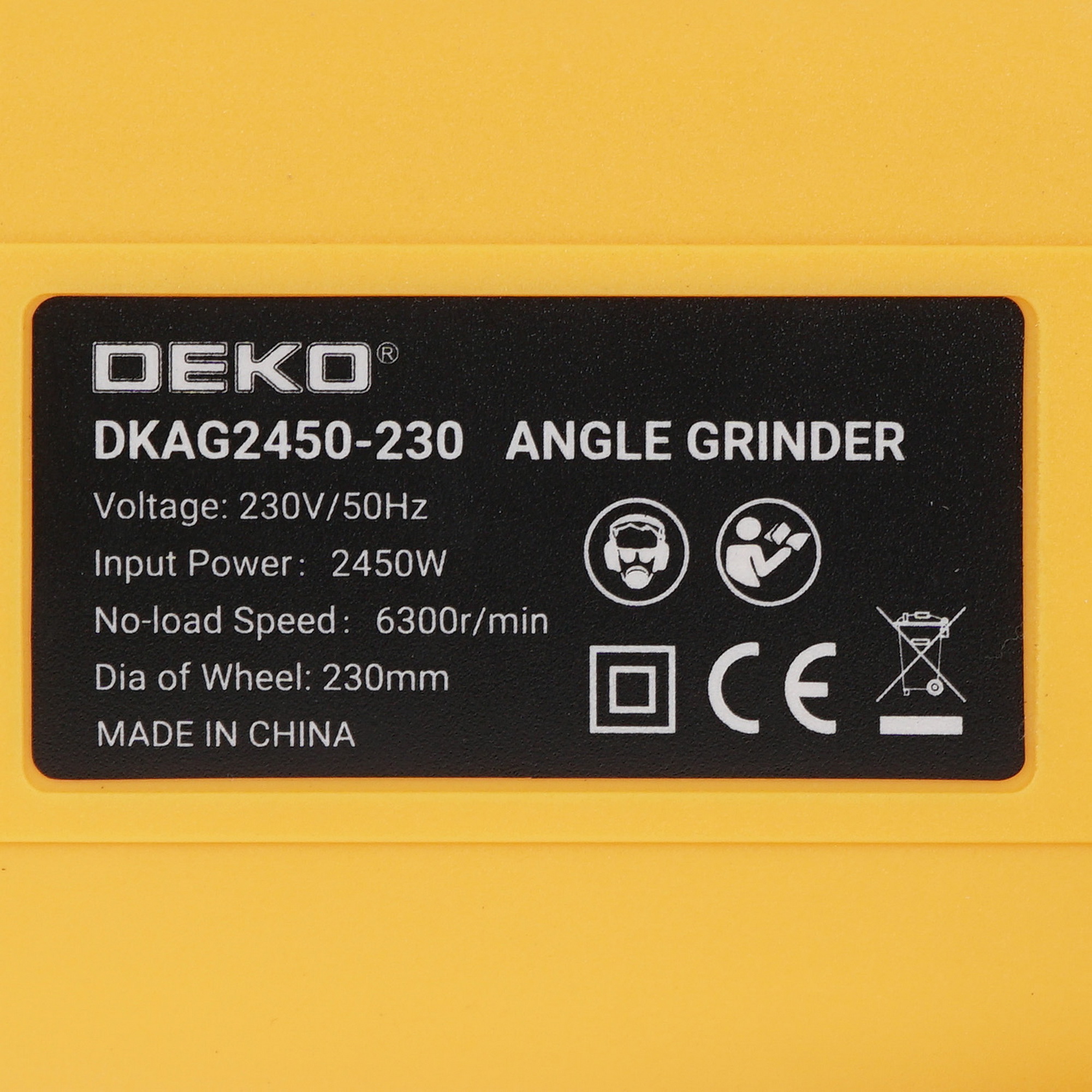 Углошлифовальная машина (УШМ) DEKO DKAG2450-230 9934383 STDN-0082840 - Вид №4