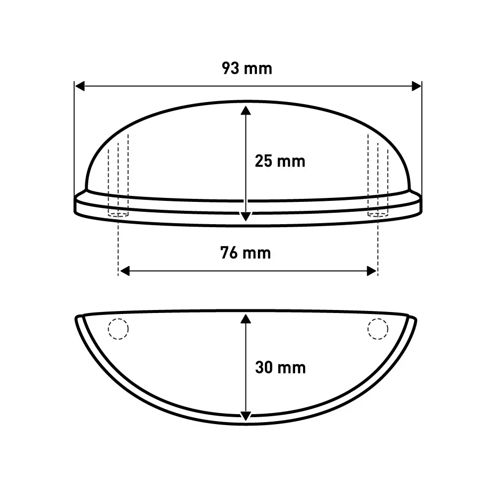 Мебельная ручка-ракушка Larvij 76 мм хром для фасадов и ящиков 87828285 STLM-0075959 - Вид №4