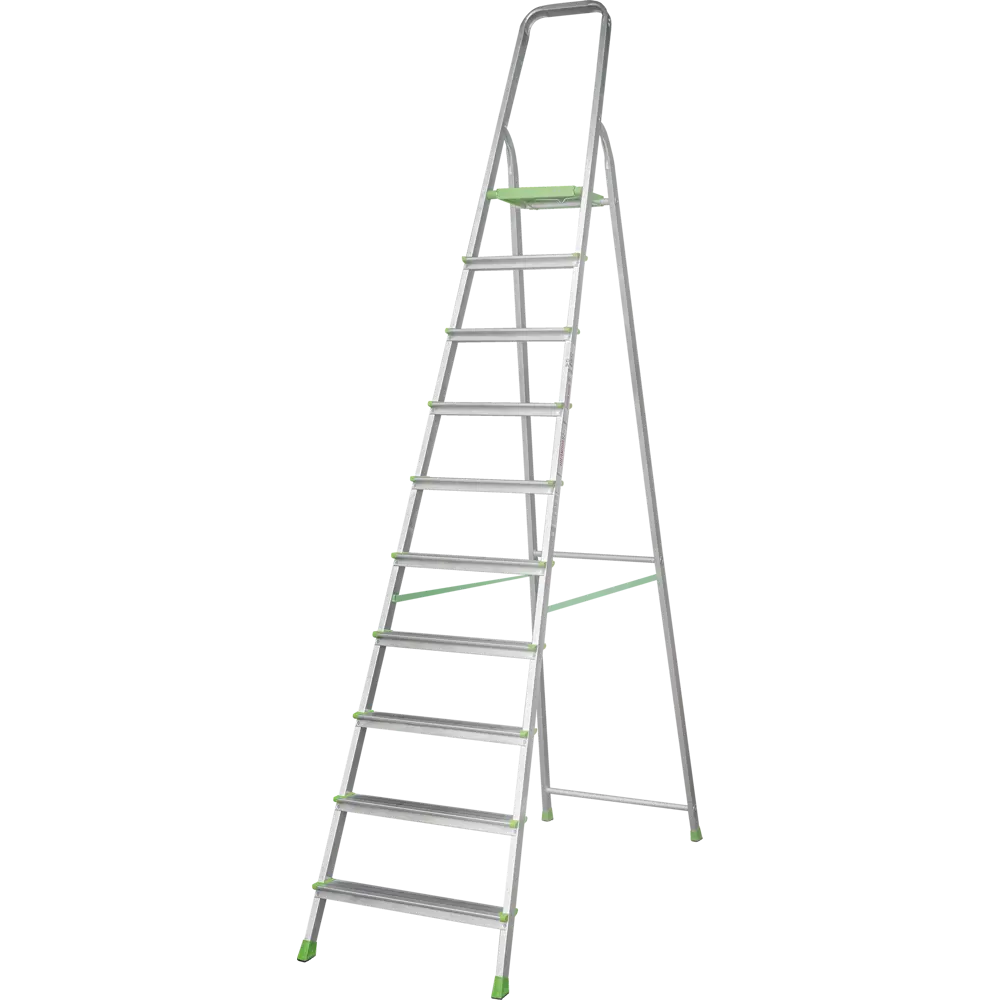 Алюминиевая стремянка Kroft на 10 ступеней с нагрузкой 150 кг 86550427 STLM-0070030