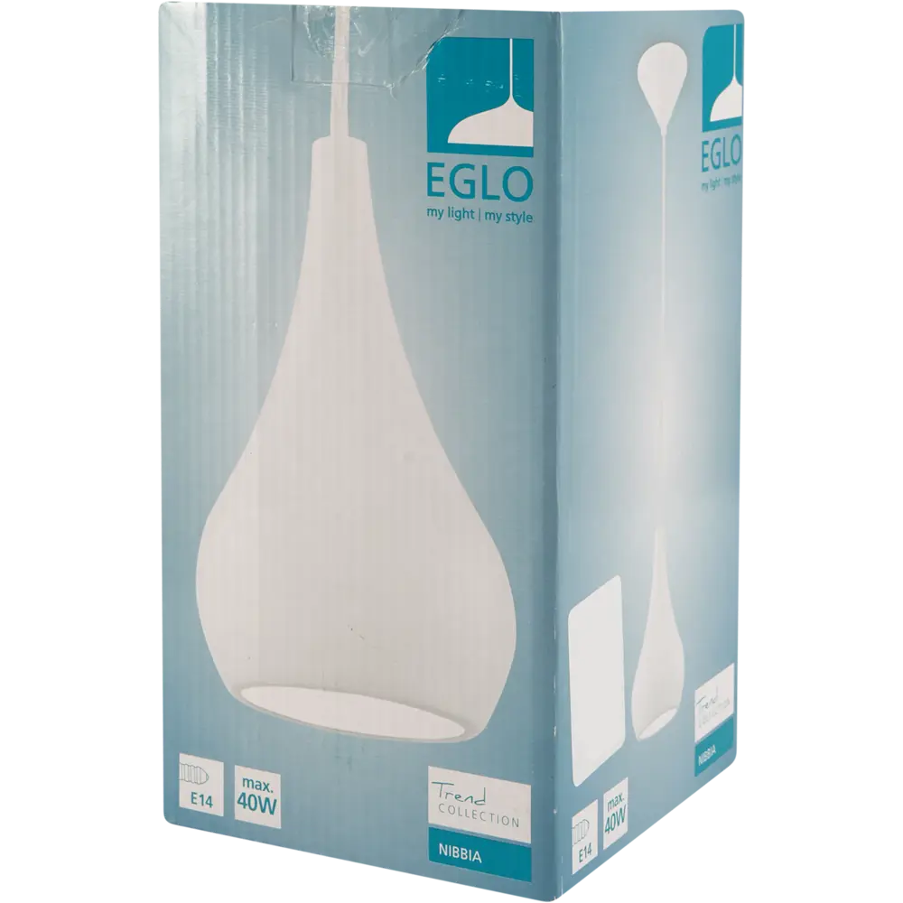 Подвесной светильник Eglo «Nibbia» 1xE14x40 Вт, цвет сталь/белый Maytoni STLM-2104628 - Вид №6