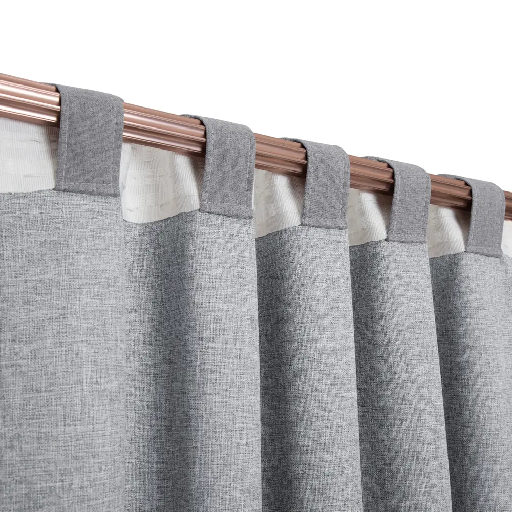 Штора на ленте Ника 200x270 см цвет темно-серый СТОЛИЦА ТЕКСТИЛЯ STLM-2057156 - Вид №7