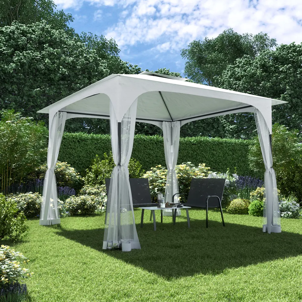 Скамья садовая Alma 113x69x91 см сталь тёмно-серый Santreyd STLM-2016807 - Вид №12