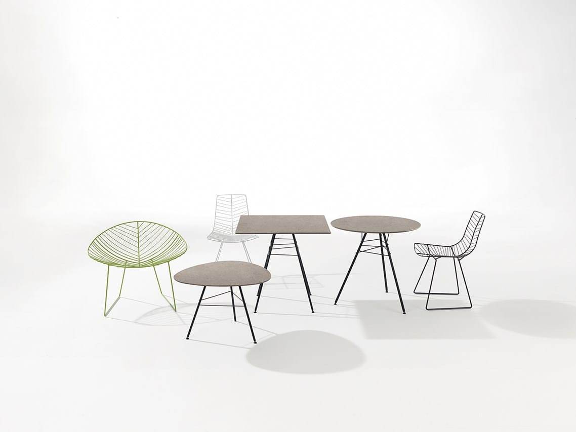 Стальной круглый садовый стол Arper ARCH-00043190 - Вид №12