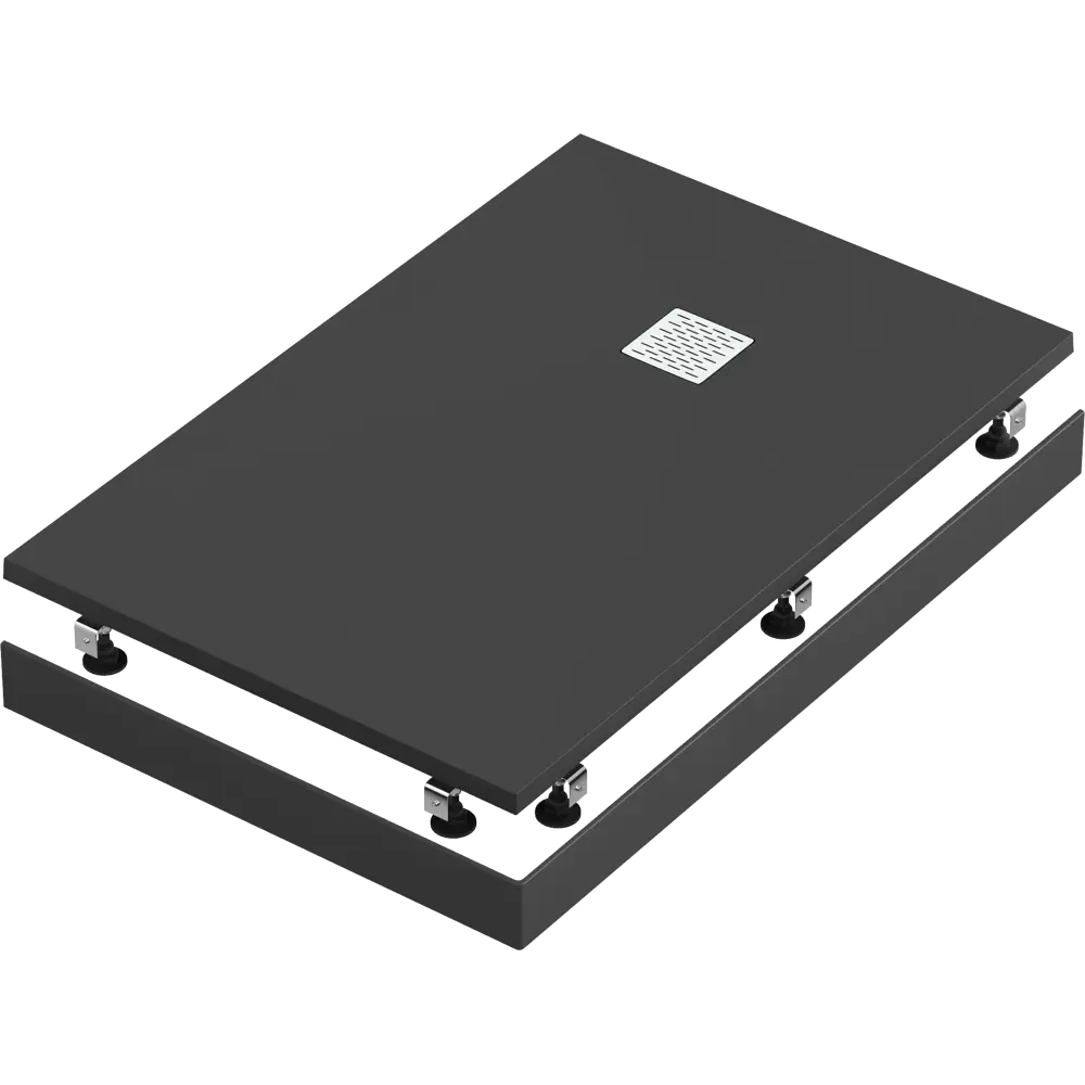 Душевой поддон Keram литьевой мрамор 110x70 см цвет черный 82700192 STLM-2088254 Santreyd - Вид №1