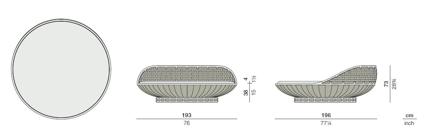 3-местный круглый диван из синтетического волокна DEDON SWINGREST ARCH-00104328 - Вид №4