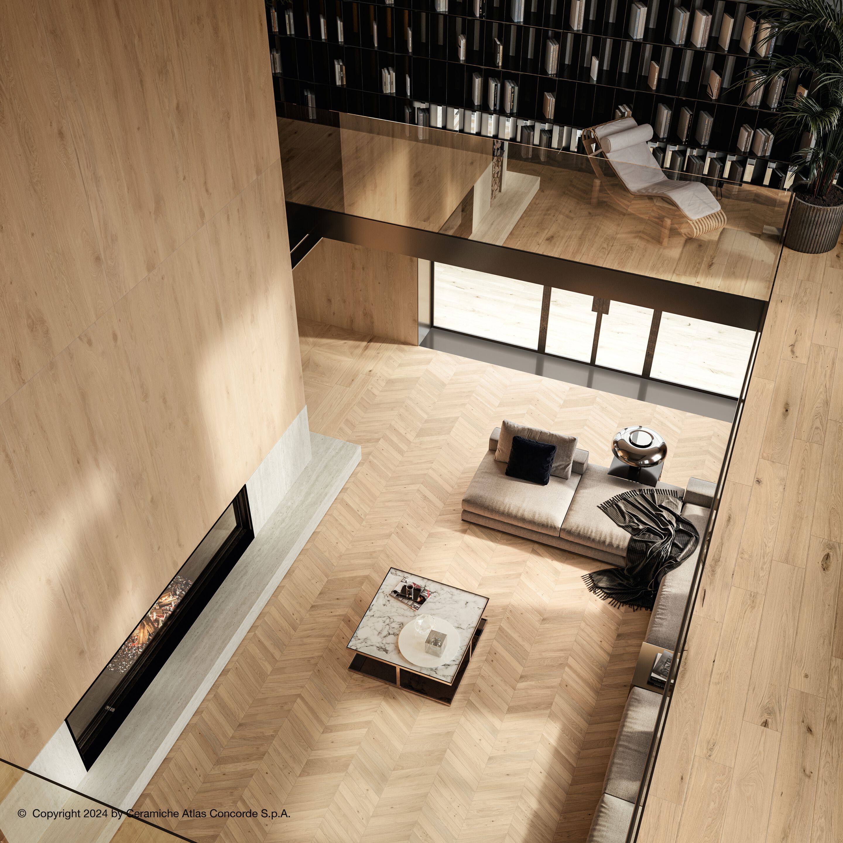 Напольное покрытие из керамогранита в помещении и на открытом воздухе с эффектом дерева Atlas Concorde журнал ARCH-00030139 - Вид №11