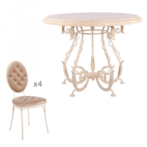 19010,19015,19015,19015,19015 Комплект из 4-х стульев и обеденного стола Аделаида BOGACHO