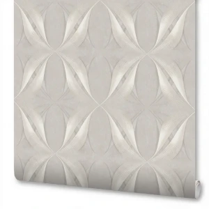 Anturage Otto - серые флизелиновые обои с геометрическим узором 89404399