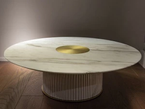 Paolo Castelli Низкий стол из керамики и мрамора калакатта  Tav.dion.120