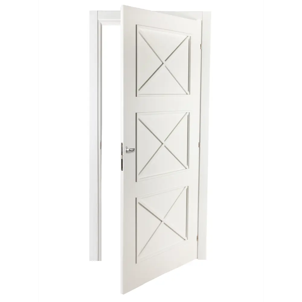 Дверь межкомнатная глухая Камелия белый 2000x600 мм с фурнитурой МАРИО РИОЛИ STLM-2097556 - Вид №4