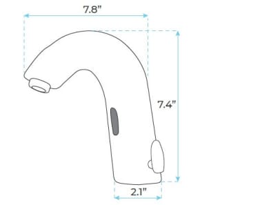 Однорычажный инфракрасный смеситель для раковины Fontana Showers CHATUE ARCH-00091239 - Вид №3