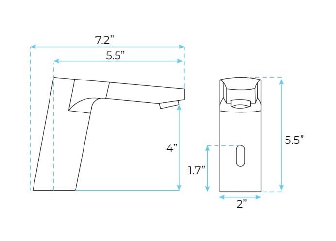 Инфракрасный смеситель для раковины из латуни Fontana Showers FS6104BN ARCH-00011792 - Вид №1