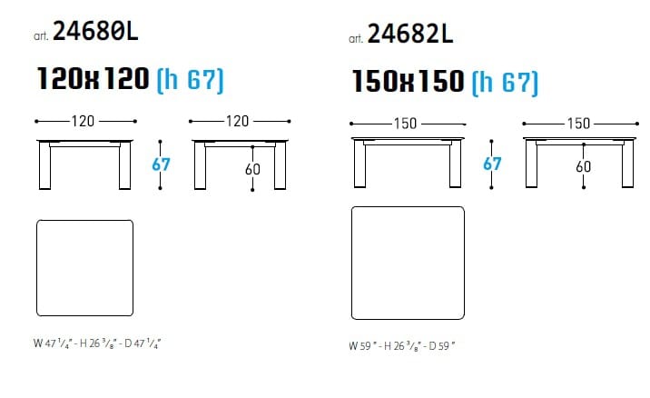 Квадратный садовый стол Varaschin плинтус ARCH-00078129 - Вид №4