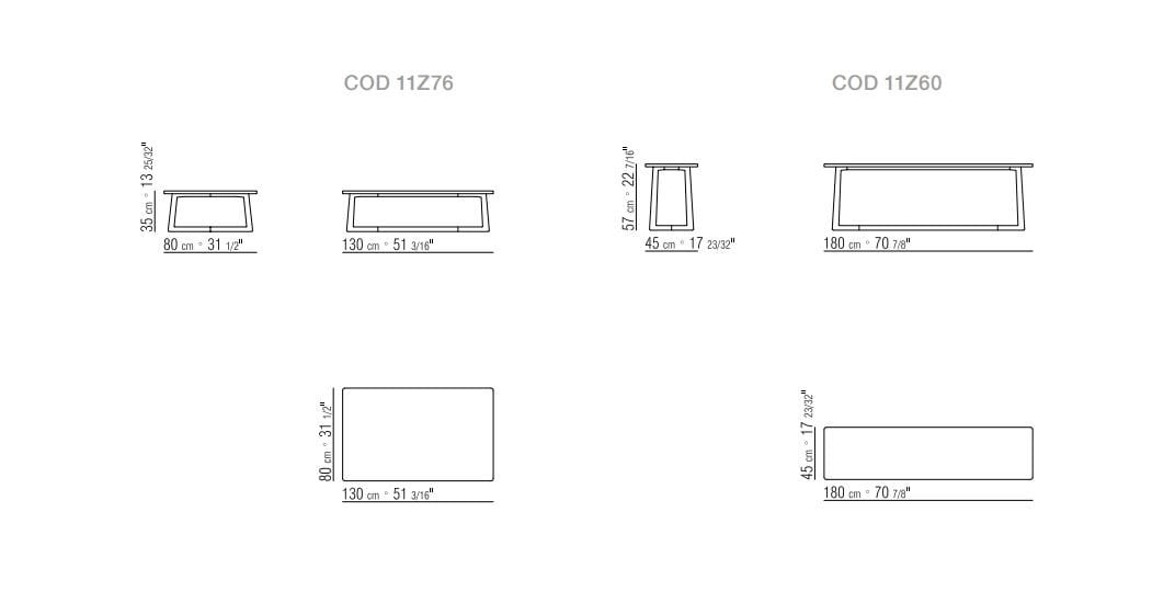 Прямоугольный журнальный столик из массива дерева Flexform Jiff ARCH-00062570 - Вид №2