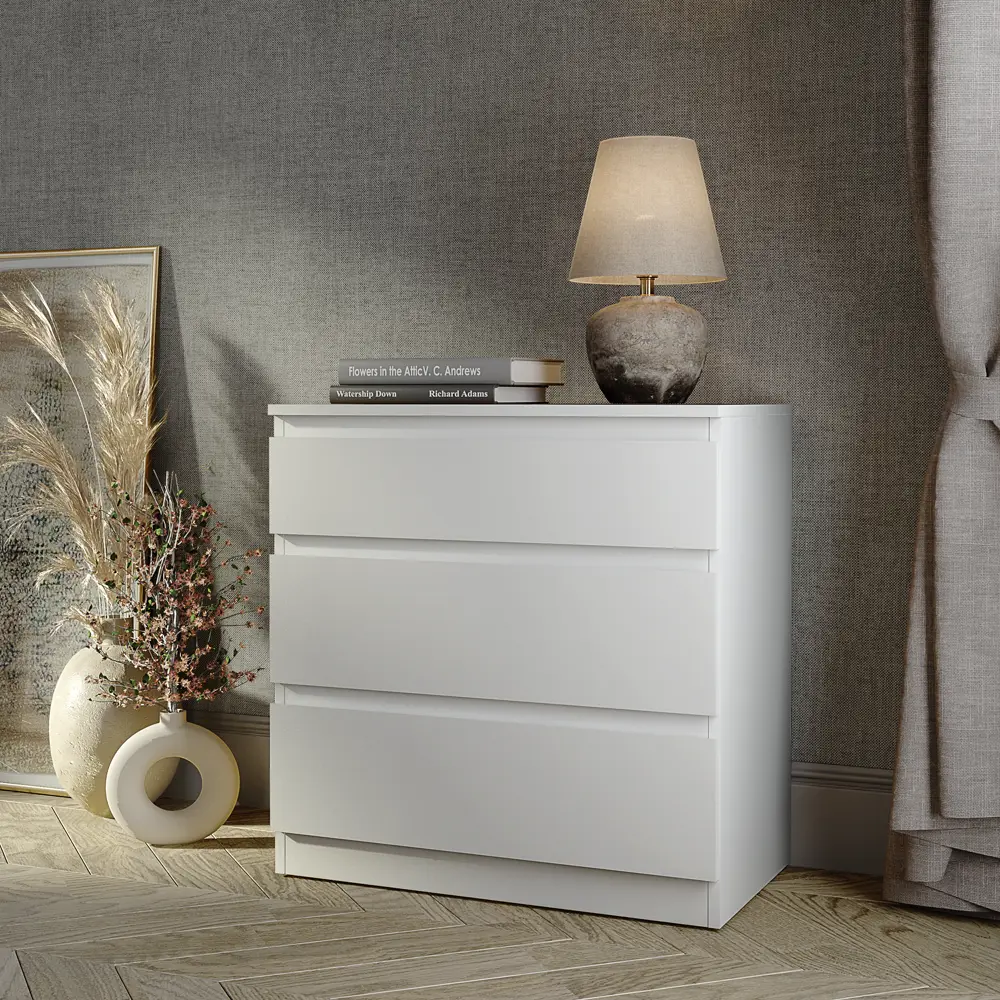 Комод Santreyd Реан - стильный и функциональный белый комод с тремя ящиками 85630304 STLM-0064669 - Вид №1