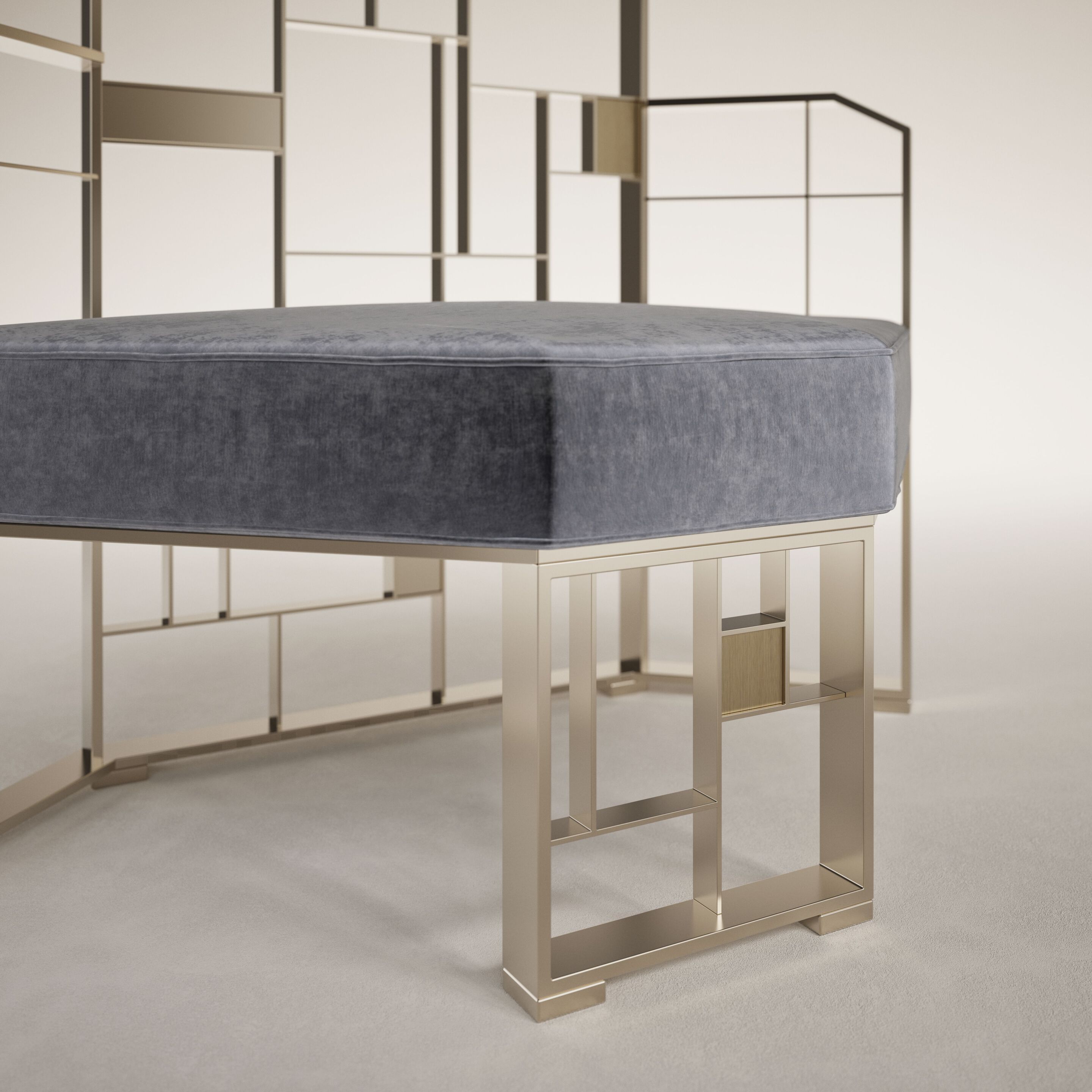 Латунное кресло с подлокотниками Galbiati Exclusive Interiors ARCH-00031287 - Вид №1