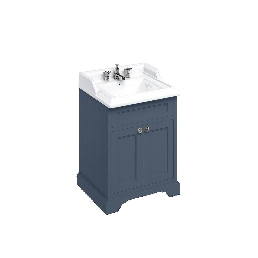 Burlington Отдельностоящий блок 65 с дверьми и классической раковиной Темно-оливковый с 1 отверстием под смеситель Раковина FF8O_B15 1TH  - Вид №14