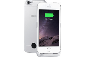 17458650 Чехол-аккумулятор 2200мАч Li-Pol для iPhone 5/5S/SE Silver, B201, 45546 Interstep