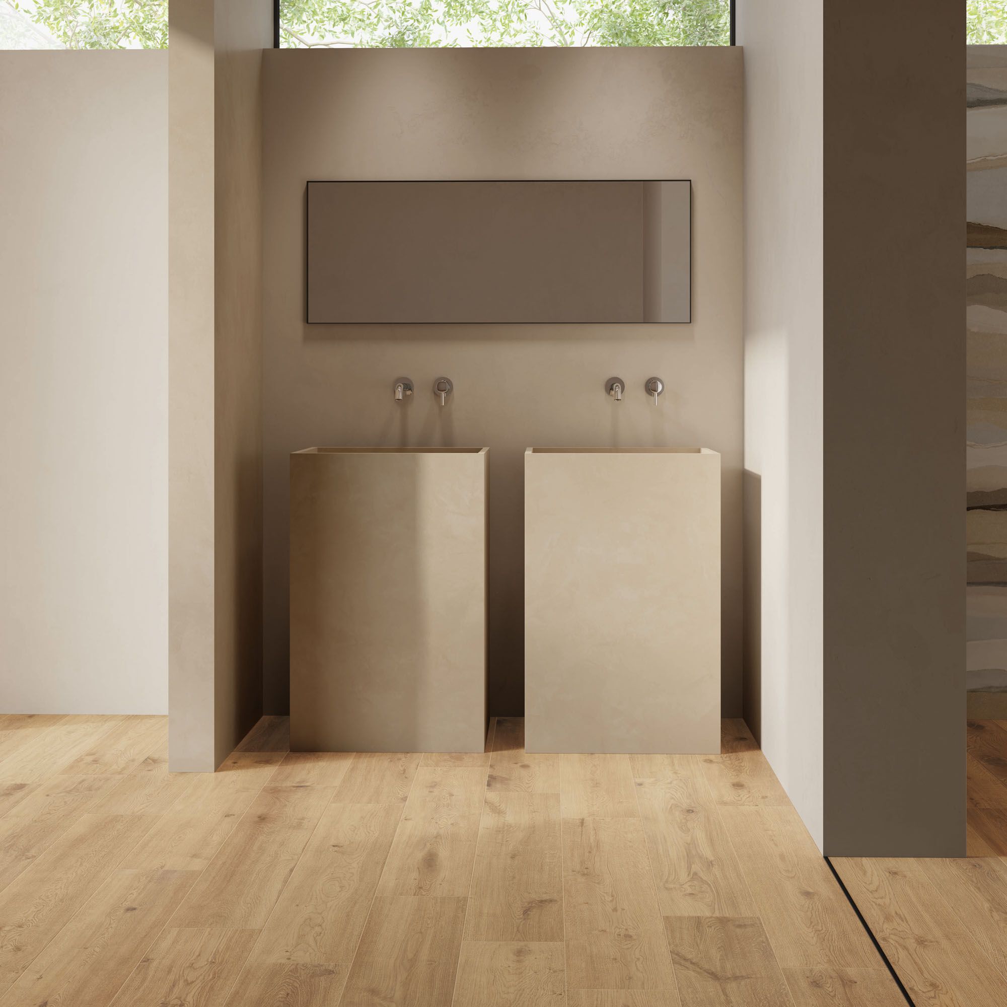 Напольное покрытие из керамогранита под дерево для внутреннего и наружного применения Ceramiche Caesar Rever ARCH-00032573 - Вид №1