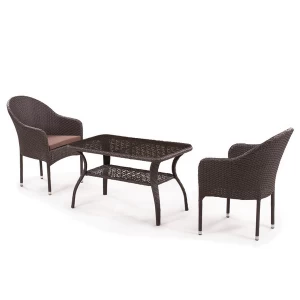 Мебель садовая, столик и кресла коричневые на 2 персоны STS2 AFINA  130486 Коричневый