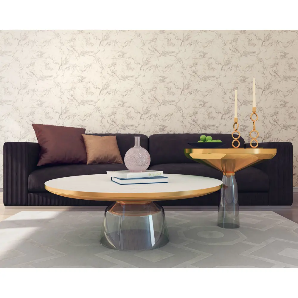 Обои виниловые Палитра Мрамор 0.53х10 м цвет коричневый 1360-24 Marble STLM-2070148 - Вид №3